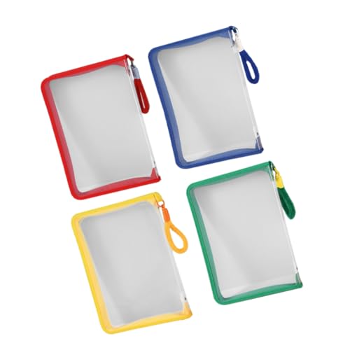STOBOK 4 Stück Zipper -briefpapierbeutel Kleine Reißverschlusstasche Kleine Netzbeutel Reißverschlusstaschen Zum Organisieren Zip Ordner Mesh-taschen Beutel Für Die Organisation Plüsch von STOBOK