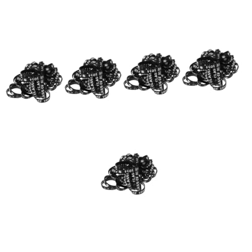 STOBOK 5 Sätze Abschlussarmband Motivierende Armbänder Freundschaftsarmbänder Einstellbar Armreif Abschlussfeier Abschluss Armband Kompaktes Silikonarmband Kieselgel Black 50 Stück * 5 von STOBOK