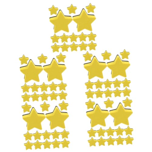STOBOK 5 Sätze Whiteboard-radierer Party Gekneteter Radiergummi Frontscheibenwischer Whiteboard Radierer Wiederverwendbare Filzradierer Süßes Weißes Brett Filzstoff Yellow 15 Stücke * 5 von STOBOK