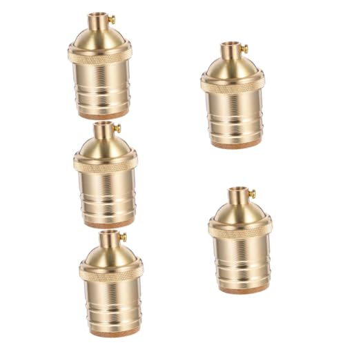 STOBOK 5 Stück Retro-Lampenfassung aus Kupfer drehen Befestigung Ersatz lampe vintage lampe retro Kupfer Lampensockel retro lampe Lampenfassung für Deckenleuchte Metalllampenbuchse Golden von STOBOK