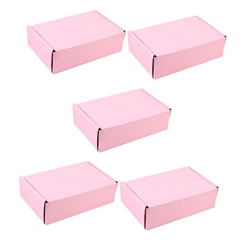 STOBOK 5 Stück Schachteln Rosafarbene Flugzeugschachtel Schwarzer Karton Geschenkpapierschachteln Schwarze Geschenkschachtel Kleine Verpackungsschachteln Versandkartons von STOBOK