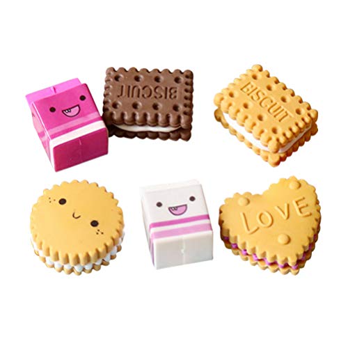 STOBOK 6 stücke Box verpackt Nette Kawaii Cookies Keks Radiergummis Schule Schreibwaren Kreative für Studenten STOBOK 6 stücke Box verpackt Nette Kawaii Cookies Keks Radiergummis Schule Schreibwaren Kreative für Studenten von STOBOK