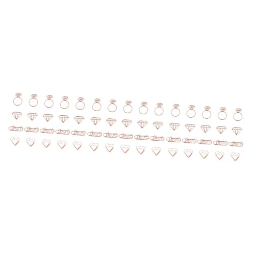 STOBOK 60 Stk Büroklammer schreibwaren bookmarks love peau d amour the notebook aei Notizklammern Planer-Clips Neuheit Buchmarker Klammern für Papier Papierstift Buchstabe Außerirdischer von STOBOK