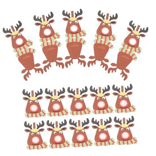 STOBOK 75 Stk Lutscher-dekorationskarte Bonbonhalter Mit Rentier-lutscher Weihnachtsschokoladenhalter Diy Weihnachtshandwerk Weihnachtskarte Aus Papier Weihnachtsutensilien Weihnachten von STOBOK