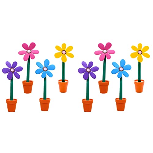 STOBOK 8 Stk Schreibstift Kugelschreiber Ausgefallen Kugelschreiber Mit Cartoon-muster Tintenkugelschreiber Sonnenblumenstifte Niedlicher Stift in Blumentopfform Karikatur Student von STOBOK