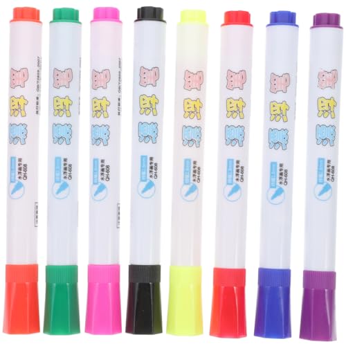 STOBOK 8 Stück schwebender Stift Whiteboard-Radierer abwaschbare Marker löschbar Radiergummi waschbare Farbe mehrfarbiger stift stifte schwimmende Malstifte Wassermalstift Plastik von STOBOK