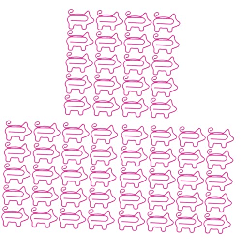 STOBOK 3 Sets Charmante Büroklammern Aus Metall in Schweineform Büro- Und Schulbedarf Stabile Für Ordner Bunter Briefhalter 30 Stück * 3 von STOBOK