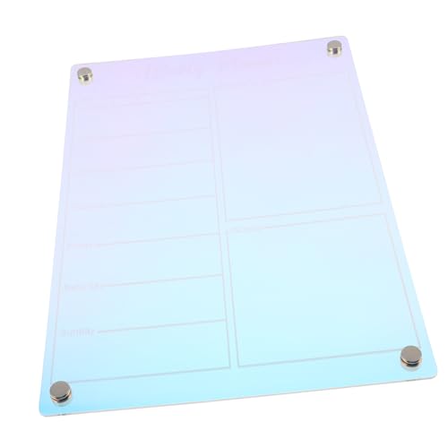 STOBOK Abwischbare Schreibtafel Trockener Löschstift Whiteboard-kalender, Trocken Abwischbar Trockenlöschtafel Für Den Schreibtisch Groß Wischen Radiergummi Bretter Planke Colorful Acryl von STOBOK