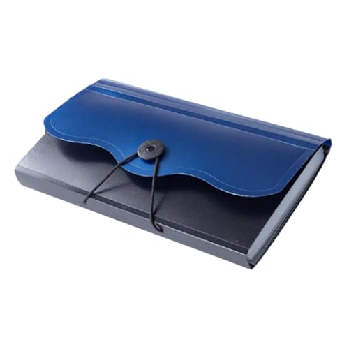 STOBOK Akkordeon Ordner Datei Slot Unterlagen tragbar Organisatoren aktenmappe ordnee Mehrzweck-Aktenordner dokumente organizer mehrlagige Aktentasche Aktenhalter Polyester Blue von STOBOK