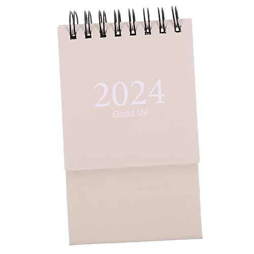 STOBOK Bürokalender 2024 Flip- Tagesplanungskalender Agenda-kalender Flip-tischkalender Flip-desk-kalender Tagesplaner Monatlicher Tischkalender Büro Umblättern Papier Anmerkungen von STOBOK