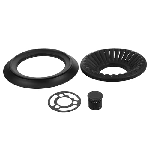 STOBOK Gasherd Abdeckung Brenner Schutz Herdauskleidung Gasringreduzierer Gasabdeckung Rostdeckel Herddeckel Black Rostfreier Stahl von STOBOK