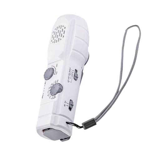 STOBOK Handkurbel Taschenlampe mit Radio Notfallalarm Wiederaufladbare LED Notlampe Manuelles Ladegerät für Smartphones Tragbar für Camping Outdoor Aktivitäten Weiße STOBOK Handkurbel Taschenlampe mit Radio Notfallalarm Wiederaufladbare LED Notlampe Manuelles Ladegerät für Smartphones Tragbar für Camping Outdoor Aktivitäten Weiße von STOBOK