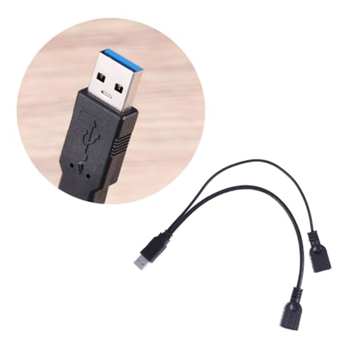STOBOK Kabeladapter Micro USB Hub mit Männlichem Weiblichem USB Ports Schwarzes Adapterkabel für Smartphones Tablets Erweiterung für Peripheriegeräte Schnelle von STOBOK