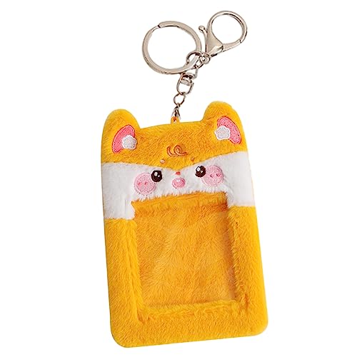 STOBOK Kartenabdeckung Wiederverwendbar Abzeichenhalter Debitkartenaufkleber Kartenspiel Lastschrift Make-up-etui Brieftasche Für Kartenhalter Ausweishalter Fuchs Kredit Plüsch Yellow von STOBOK