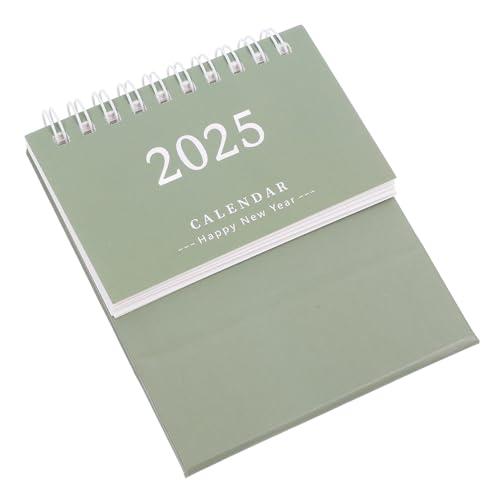 STOBOK Kleiner Tischkalender Oct 2024 Bis Dezember 2025. Stehender Flip- Desktop-Monatskalender Für Einfache Planung Im Büro Zuhause Grün von STOBOK