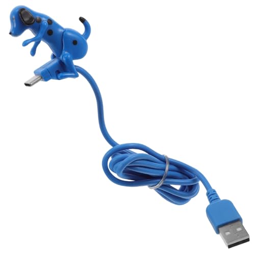 STOBOK Kreatives Welpen Ladekabel Rogue Dog Datentyp Ladekabel Typ C Kabel Lustiges Schnelles Angst Hundeladegerät Hunde Typ C Ladekabel Hundezubehör Elektronisches Tpe Blau von STOBOK