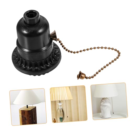 STOBOK Lampenfassung mit Zugschalter Stabiler Lampenhalter für Deckenleuchten DIY LED Lampenhalter Bakelit Vielseitig Einsetzbar Garagen Werkstätten von STOBOK
