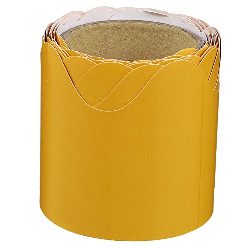 STOBOK Randdekorpapier Unterrichtsbulletin Trimmen Pinnwand- Pastell Pinnwand-grenze Klassenzimmer- -grenzen Gewelltes Randpapier Blau Heimschule Schwarzer Rand Papierstau Yellow von STOBOK