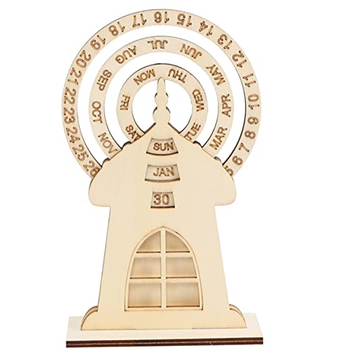 STOBOK Home Office Decor Kalender Holz Riesenrad Planer Kalender für Woche Monat Datum von STOBOK
