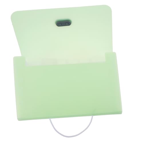 STOBOK Schreibtisch-Organizer Schreibwaren Tasche Organisatoren Organizer für mehrere Ordner coupon gutscheinheft cartape Ordner großer Kapazität Akkordeondateiorganisator pp Light Green von STOBOK