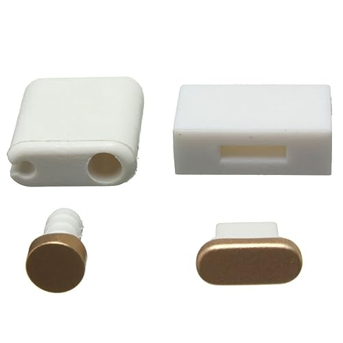 STOBOK Staubschutzstecker Set Telefonstecker Kopfhörerstecker Stopper Golden von STOBOK