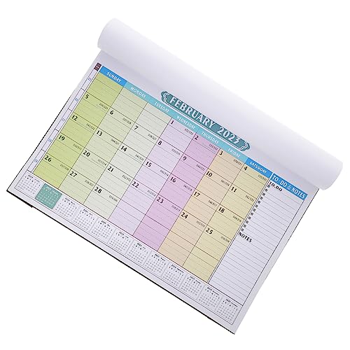 STOBOK Wandkalender 2023 Desktop-kalender Erwachsene Monat Schreibtischkalender Familie Hängend Laminierter Kalender Groß Büro Zubehör Multifunktions-tischkalender Bürobedarf Papier Weiß von STOBOK