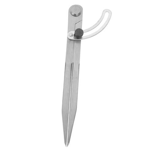 STOBOK Zirkel kreisausstecher the circle Zeichenwerkzeug Rundungsmesser metallbau Nählehre Messgerät Winkelmesser Metallschreiber verschleißfester Kompass Kohlenstoffstahl Silver von STOBOK