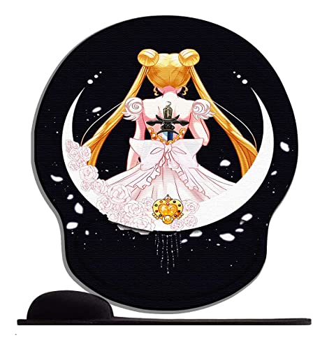 Mauspad mit Gelkissen,Mousepad Ergonomisches Wasserdicht Komfort Mausmatte mit Handgelenkpolster Handauflage für Alle Maus Offfice Heim Computer LaptopAnime Mädchen Sailor Moon Sty21 von STOJAN