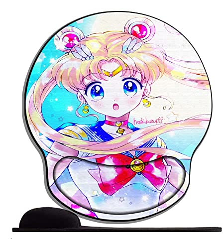 ergonomisches Mauspad mit Gelkissen 25,5 x 23 cm, Mauspad mit Handballenauflage für Computer/PC, Handgelenk Entlastung, Vorbeugung Sehnscheidenentzündung-Anime Mädchen Sailor Moon Sty45 ergonomisches Mauspad mit Gelkissen 25,5 x 23 cm, Mauspad mit Handballenauflage für Computer/PC, Handgelenk Entlastung, Vorbeugung Sehnscheidenentzündung-Anime Mädchen Sailor Moon Sty45 von STOJAN