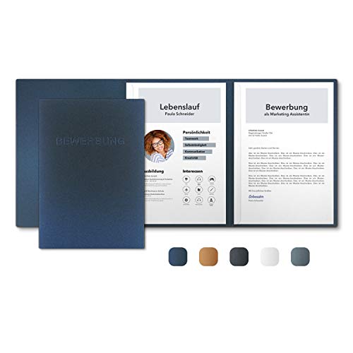 20 Stück 3-teilige Bewerbungsmappen Nachtblau Metallic mit 2 Klemmschienen - Premium-Qualität mit hochwertiger Prägung BEWERBUNG - direkt vom Hersteller STRATAG 20 Stück 3-teilige Bewerbungsmappen Nachtblau Metallic mit 2 Klemmschienen - Premium-Qualität mit hochwertiger Prägung BEWERBUNG - direkt vom Hersteller STRATAG von STRATAG