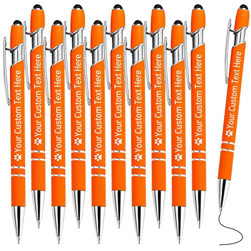 STREADVE Kugelschreiber Mit Gravur Namen 10 Stück Personalisiert Stift Hochwertig Geschenk für Hochzeit Geburtstag Geschäftsförderung, Orange STREADVE Kugelschreiber Mit Gravur Namen 10 Stück Personalisiert Stift Hochwertig Geschenk für Hochzeit Geburtstag Geschäftsförderung, Orange von STREADVE