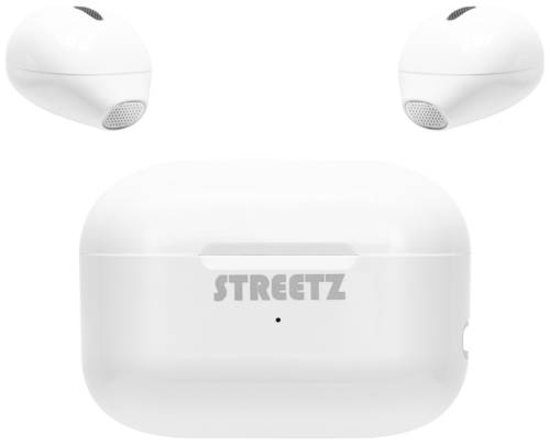STREETZ TWS-114 In Ear Headset Bluetooth® Stereo Weiß Batterieladeanzeige, Headset, Ladecase, Laut von STREETZ