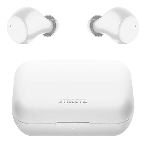 Streetz TWS-110 Stereo Bluetooth Kopfhörer in-Ear kabellose Kopfhörer, Bluetooth 5.0 Earbuds mit integriertem Mikrofon und Schnelllade Case bis zu 16 Stunden Musikwiedergabe, Bequemer Halt, weiß von STREETZ