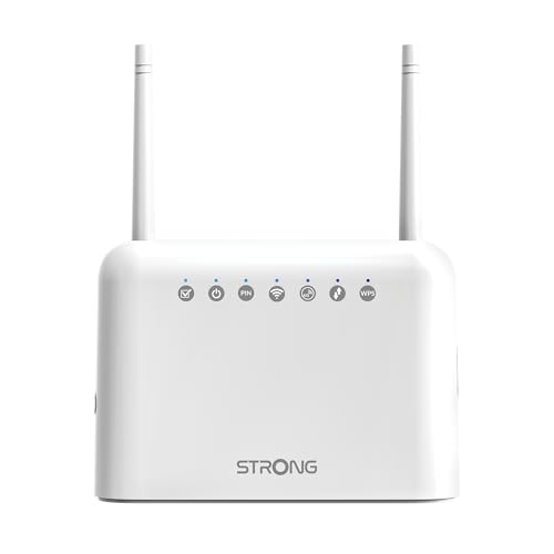 STRONG | 4G LTE Router 350 | Mobiler Hotspot | Bis zu 150 Mbps 4G / 300 Mbps WLAN | ideal für Campingbus oder Wochenendhaus | 4 LAN-Anschlüsse | Für alle SIM-Karten geeignet | weiß von STRONG