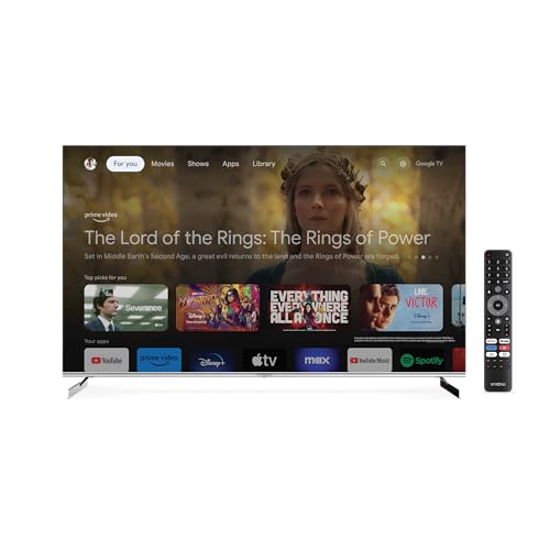 STRONG 65 Zoll SRT65UF8733, 4K QLED Smart TV mit Google TV, Netflix, Disney+ Kompatibilität und Quantum Dot Color Technologie von STRONG