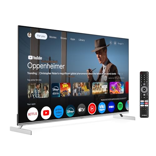 STRONG 65 Zoll SRT65UF8733, 4K QLED Smart TV mit Google TV, Netflix, Disney+ Kompatibilität und Quantum Dot Color Technologie von STRONG