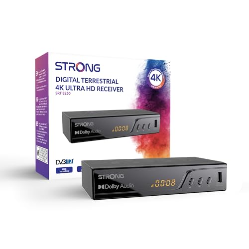 STRONG Decoder TNT UHD 4K | DVB-T2 | kompatibel mit HEVC265 | USB TV Receiver / Tuner | Dolby Digital Plus | HDMI | Scart STRONG Decoder TNT UHD 4K | DVB-T2 | kompatibel mit HEVC265 | USB TV Receiver / Tuner | Dolby Digital Plus | HDMI | Scart von STRONG