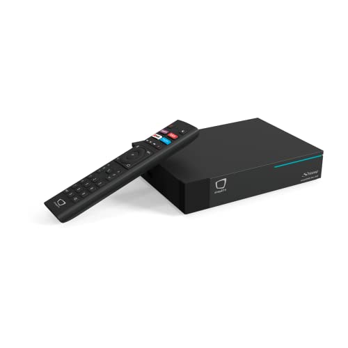 STRONG SRT-4150 simpliONE Box Satelliten-Receiver und Android Streaming-Box (4k UHD, Android TV, Aufnahme/Restart/Replay, Live TV, Google Play Store) schwarz von STRONG