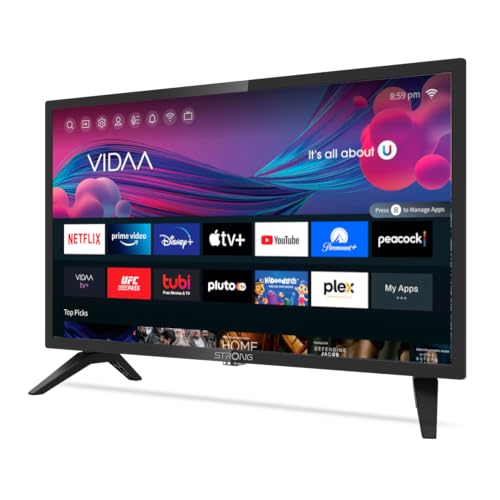 STRONG SRT24HE4203, Android TV, 24 Zoll, LED, HDR, DVB-T2/C/S2, Android (Netflix, Disney+, YouTube, Prime Video, VIDAA), VESA 100x100 von STRONG