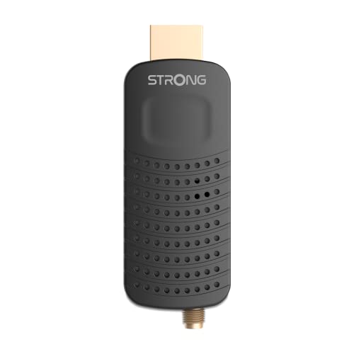 STRONG SRT82 Full HD DVB-T2 HDMI Stick DVB-T2 Decoder - HEVC265 kompatibel - TV Receiver/Tuner mit Recorderfunktion (HDMI, SCART, USB, Dolby Digital Plus) - schwarz von STRONG