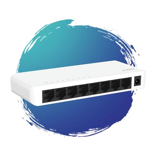 STRONG SW8000P, 8-Port Gigabit Desktop Switch, Tisch- und Wandmontage, Ideal für schnelle LAN-Verbindungen, optimiert Datenverkehr, lüfterlos, Netzwerkerweiterung, weiß STRONG SW8000P, 8-Port Gigabit Desktop Switch, Tisch- und Wandmontage, Ideal für schnelle LAN-Verbindungen, optimiert Datenverkehr, lüfterlos, Netzwerkerweiterung, weiß von STRONG