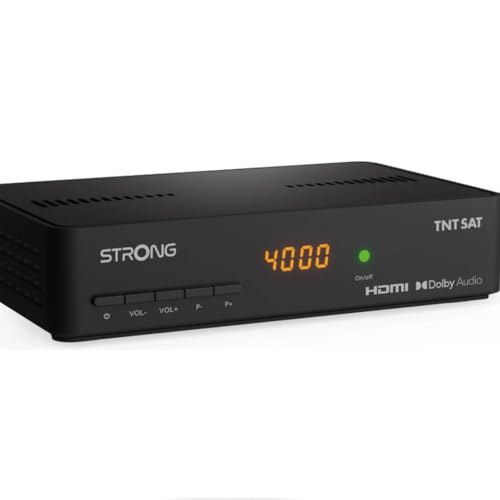 STRONG - Satelliten-DVB-T-Decoder mit TNTSAT-Karte – SRT7408 – HD-Auflösung – Direktverzögerung – USB-Anschluss für Aufnahme – Eco-Sleep-Funktion – Installationsassistent – Schwarz STRONG - Satelliten-DVB-T-Decoder mit TNTSAT-Karte – SRT7408 – HD-Auflösung – Direktverzögerung – USB-Anschluss für Aufnahme – Eco-Sleep-Funktion – Installationsassistent – Schwarz von STRONG