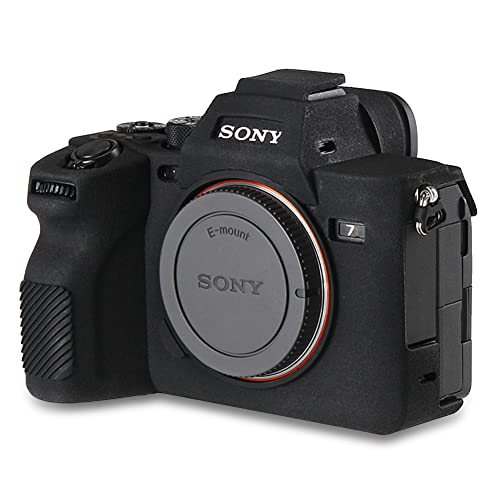 STSEETOP Kameratasche für Sony A7RV A7R5, schützende Silikon-DSLR-Hülle, abnehmbarer Käfig, stoßfest, staubdicht (schwarz) von STSEETOP