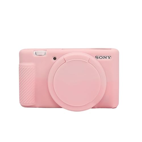 STSEETOP Kameratasche für Sony ZV-1 – Schutzhülle aus Silikon für DSLR-Spiegelreflexkameras, abnehmbarer Käfig, stoßfest, staubdicht (Rosa) von STSEETOP