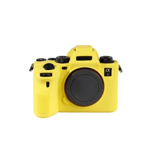 STSEETOP Sony A1 Hülle, Silikon-Gummi, weiche Kamera-Hülle, abnehmbarer DSLR-Schutz, Schutzhülle für Sony A1 (gelb) von STSEETOP