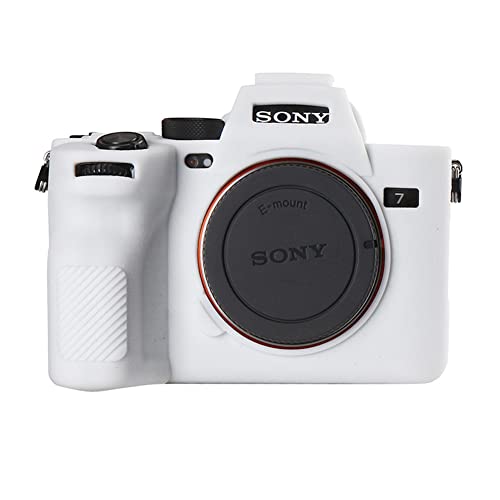 STSEETOP Sony A7IV Hülle, Silikon Gummi Schutzhülle Kamera Body Skin Case Cover, kompatibel mit Sony A74 A7M4 A7IV (Weiß) von STSEETOP
