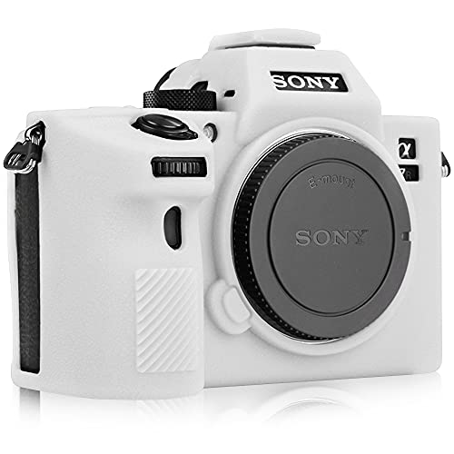 Sony a7iii Kamera Gehäuse Fall, Profi Agnes Gummi Kamera Schutzhülle Abnehmbarer Schutzhülle für Sony a7iii, weiß von STSEETOP