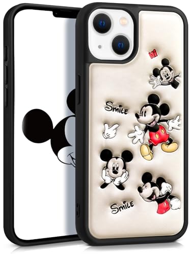 STSNano BkMiqi Schutzhülle für iPhone 13, niedliche Cartoon-Figur, Kawaii, Mädchen, Kinder, Jungen, Teenager, Frauen, lustiges cooles Design, 3D-Prägung, Leder, TPU, einzigartige Hülle für Apple von STSNano