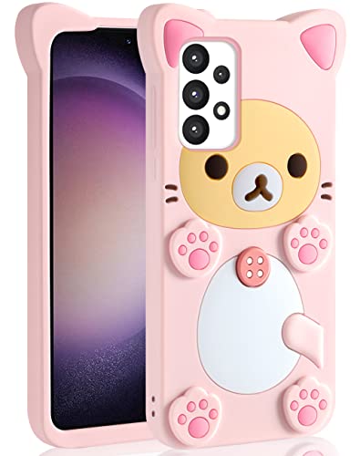 STSNano Kawaii Handyhülle für Samsung Galaxy A53 5G 6,5 Zoll 3D Cute Cartoon Bär Handyhülle Mode Spaß Cool Lustig Bär Weiche TPU Hülle für Samsung Galaxy A53 5G Silikon Cover für Frauen Mädchen Kinder von STSNano