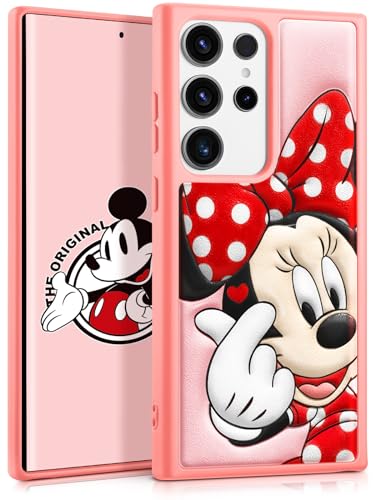 STSNano Schutzhülle für Samsung Galaxy S23 Ultra, niedliche Cartoon-Figur, Kawaii, mädchenhafte Handyhülle für Mädchen, Kinder, Teenager, Frauen, lustiges cooles Design, 3D-Prägung, Leder, TPU-Hülle von STSNano